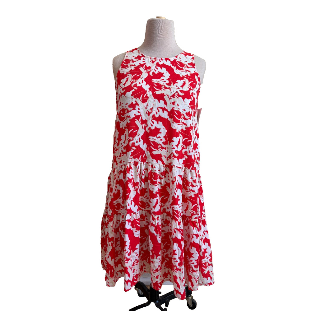 Nordstrom Red Poppy Villa Vine Sleeveless Midi Dress – Size Small – NWT